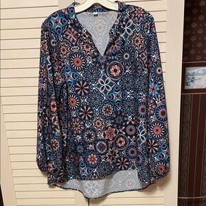 Boho Multicolor Patterned Women's Top